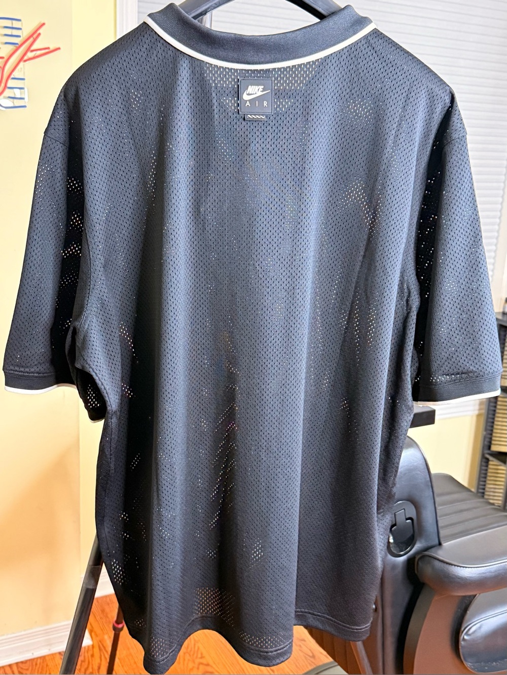 Gorgeous Nike Black Mesh Polo with White Trim!!! - Picture 4 of 8